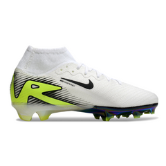 Nike Air Zoom Mercurial Superfly 10 Elite White Green and Black Firm Ground FG Kids Football Boot