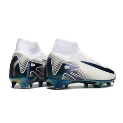 Scarpa da calcio per bambini Nike Air Zoom Mercurial Superfly 10 Elite bianca e verde per terreni compatti FG