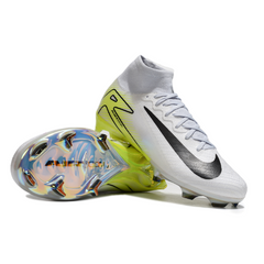 Nike Air Zoom Mercurial Superfly 10 Elite White and Green Firm Ground FG Kids Football Boot