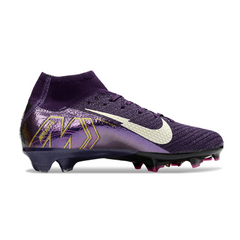 Botas de fútbol Nike Air Zoom Mercurial Superfly 10 Elite moradas para niños, para terreno firme (FG).