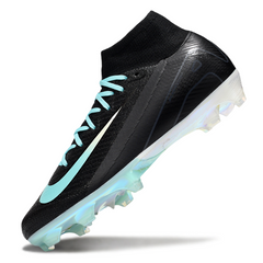 Nike Air Zoom Mercurial Superfly 10 Elite Black White and Light Blue Firm Ground FG Kids Football Boot