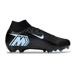 Botas de fútbol Nike Air Zoom Mercurial Superfly 10 Elite para terreno firme FG, color blanco y negro, para niños