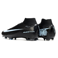 Botas de fútbol Nike Air Zoom Mercurial Superfly 10 Elite para terreno firme FG, color blanco y negro, para niños