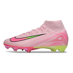 Nike Air Zoom Mercurial Superfly 10 Elite Light Pink and Green Firm Ground FG Kids Football Boot