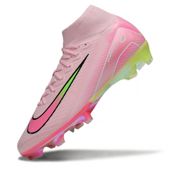 Nike Air Zoom Mercurial Superfly 10 Elite Light Pink and Green Firm Ground FG Kids Football Boot