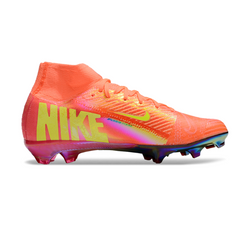 Botas de fútbol Nike Air Zoom Mercurial Superfly 10 Elite para niños, color rosa y amarillo, para terreno firme FG