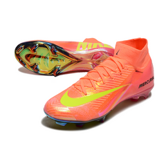 Botas de fútbol Nike Air Zoom Mercurial Superfly 10 Elite para niños, color rosa y amarillo, para terreno firme FG