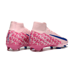 Nike Air Zoom Mercurial Superfly 10 Elite Pink and Blue Firm Ground FG Kids Football Boot