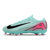 Botas de fútbol Nike Air Zoom Mercurial Vapor 16 Elite para niños, para césped artificial, color azul y rosa.