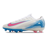 Botas de fútbol Nike Air Zoom Mercurial Vapor 16 Elite para niños, blancas, azules y rosas, para césped artificial AG