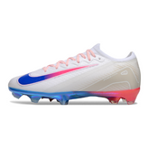Botas de fútbol Nike Air Zoom Mercurial Vapor 16 Elite para niños, color blanco, azul y naranja, para terreno firme FG