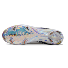 Nike Air Zoom Mercurial Vapor 16 Elite White and Gray Firm Ground FG Kids Football Boot