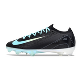 Nike Air Zoom Mercurial Vapor 16 Elite Black White and Light Blue Firm Ground FG Kids Football Boot
