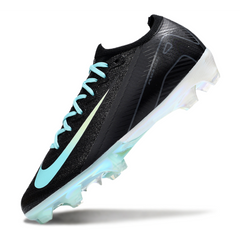 Nike Air Zoom Mercurial Vapor 16 Elite Black White and Light Blue Firm Ground FG Kids Football Boot