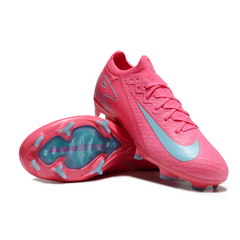 Botas de fútbol Nike Air Zoom Mercurial Vapor 16 Elite para niños, color rosa y azul, para terreno firme FG