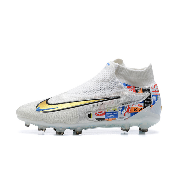 Chuteira Infantil Campo Nike Phantom GX Elite DF FG Kane Branca Pack - VENI Futebol