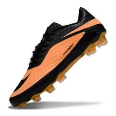 Botas de fútbol Nike Phantom Hypervenom Elite DF naranjas y negras para niños, para terreno firme (FG).