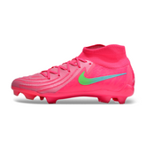 Chuteira Infantil Campo Nike Phantom Luna 2 Elite FG Rosa e Verde - VENI Futebol