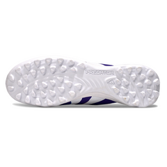 Botas de fútbol Adidas Predator 25 Elite Tongue Turf TF para niños, azul y rojo