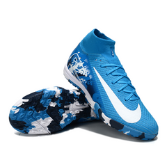 Scarpa da calcio per bambini Nike Zoom Mercurial Superfly 10 Elite Turf TF blu e bianco
