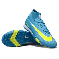 Scarpa da calcio per bambini Nike Zoom Mercurial Superfly 10 Elite Turf TF blu e giallo