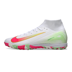 Scarpa da calcio Nike Zoom Mercurial Superfly 10 Elite per bambini, bianca, rosa e verde, per terreni duri