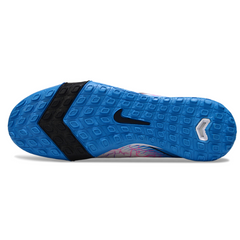 Scarpa da calcio Nike Zoom Mercurial Superfly 10 Elite per bambini, bianca e blu, per terreni duri