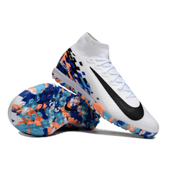Scarpa da calcio per bambini Nike Zoom Mercurial Superfly 10 Elite Turf TF bianca e blu