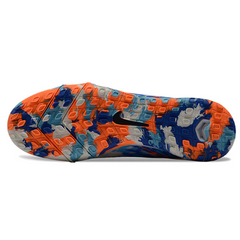 Botas de fútbol Nike Zoom Mercurial Superfly 10 Elite para niños, blancas, azules y naranjas, color césped artificial TF