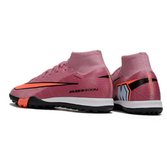 Botas de fútbol Nike Zoom Mercurial Superfly 10 Elite para niños, color rosa claro, color césped TF