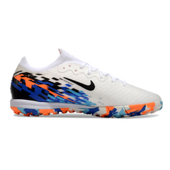 Nike Zoom Mercurial Vapor 16 Elite Kids White Blue and Orange Turf TF Football Boot