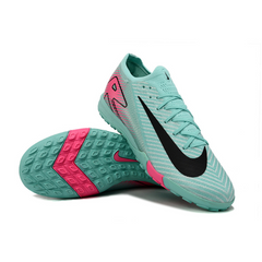Botas de fútbol Nike Zoom Mercurial Vapor 16 Elite para niños, color azul claro y rosa, color césped artificial TF