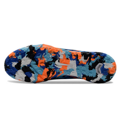 Scarpa da calcio Nike Zoom Mercurial Vapor 16 Elite per bambini, nera, blu e arancione, per terreni duri