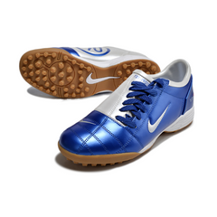 Scarpa da calcio Nike Total 90 III Turf TF per bambini, bianca e blu
