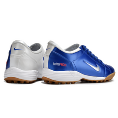 Scarpa da calcio Nike Total 90 III Turf TF per bambini, bianca e blu