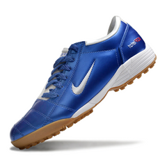 Scarpa da calcio Nike Total 90 III Turf TF per bambini, bianca e blu