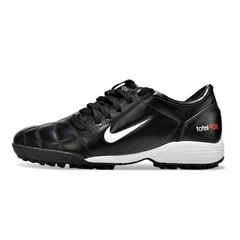 Nike Total 90 III Kids Turf TF Football Boot Black and Silver