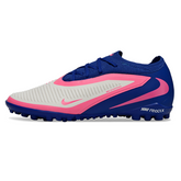 Botas de fútbol Nike Phantom 6 Pro Kids Turf TF blancas, azules y rosas