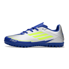 Botas de fútbol Adidas F50 Club Turf TF gris y azul oscuro