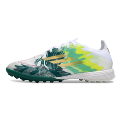 Adidas F50 Elite White and Green Turf TF Football Boot