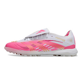 Scarpa da calcio Adidas Predator 25 Elite Tongue bianca e rosa Turf TF