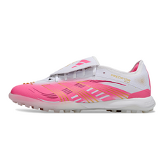 Scarpa da calcio Adidas Predator 25 Elite Tongue bianca e rosa Turf TF