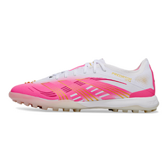 Scarpa da calcio Adidas Predator 25 Elite Turf TF bianca e rosa