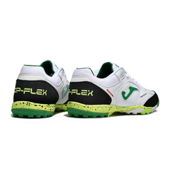 Joma Top Flex White Black and Green Turf TF Football Boot