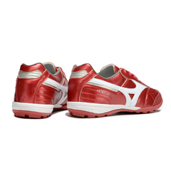 Bota de fútbol Mizuno Morelia Neo 4 Turf TF roja y blanca