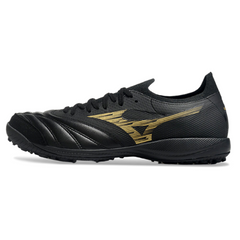 Botas de fútbol Mizuno Neo Sala Turf TF negras y doradas