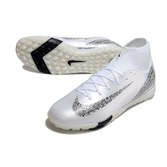 Botas de fútbol Nike Zoom Mercurial Superfly 10 Academy Turf TF blancas y negras