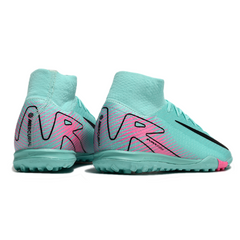 Nike Zoom Mercurial Superfly 10 Elite Light Blue and Pink Turf TF Football Boot