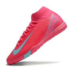 Nike Zoom Mercurial Superfly 10 Elite Pink and Light Blue Turf TF Football Boot
