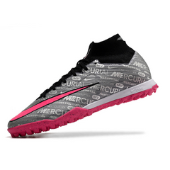 Scarpa da calcio Nike Zoom Mercurial Superfly 9 Elite Turf TF grigia e rosa
